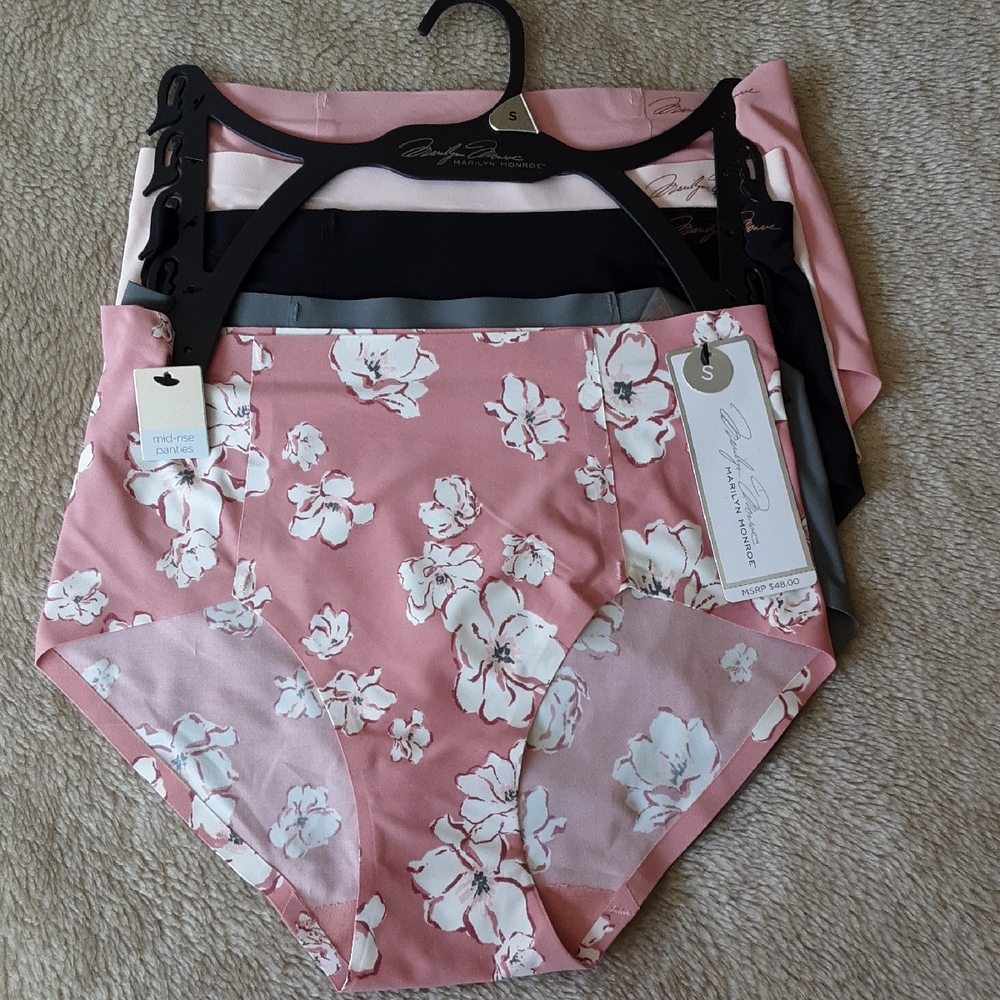 Marilyn Monroe Pink and White Floral Briefs